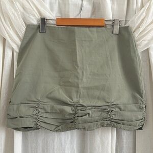 Vintage Y2K light olive green mini skirt
